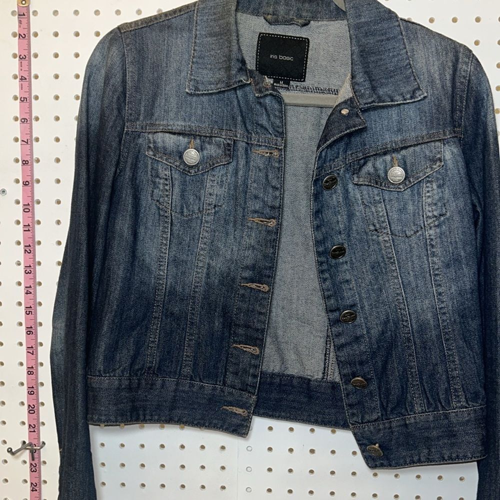 Iris Basic - Ombré Cropped Denim Jacket - Size M